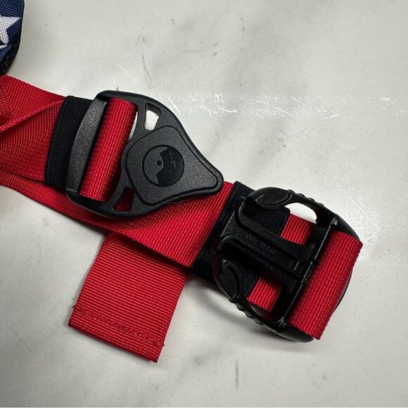Kavu Spectator red, white & blue flag waist bag fanny pack, adjustable strap Y2K - Picture 4 of 12